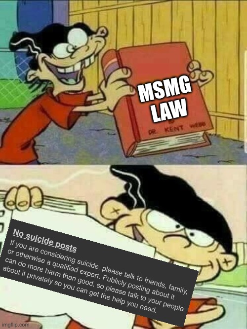 Probably the only good law Spire came up with | MSMG LAW | image tagged in double d facts book | made w/ Imgflip meme maker