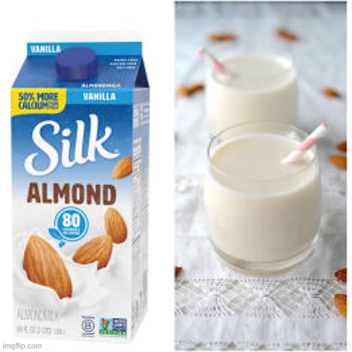 Almond milk | image tagged in almond milk | made w/ Imgflip meme maker