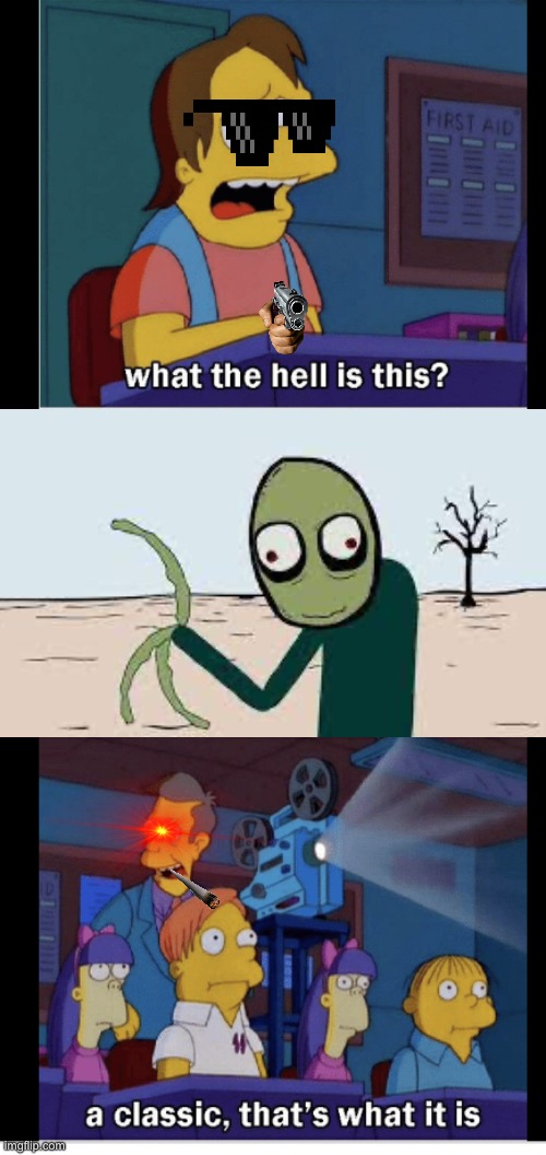 Me definitely not tricking kids into watching salad fingers be like | image tagged in a classic that s what it is,salad fingers,the simpsons,funny memes,reality | made w/ Imgflip meme maker