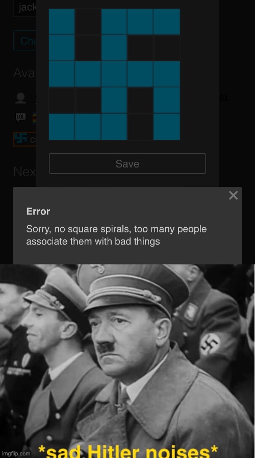 Zad | image tagged in sad hitler | made w/ Imgflip meme maker