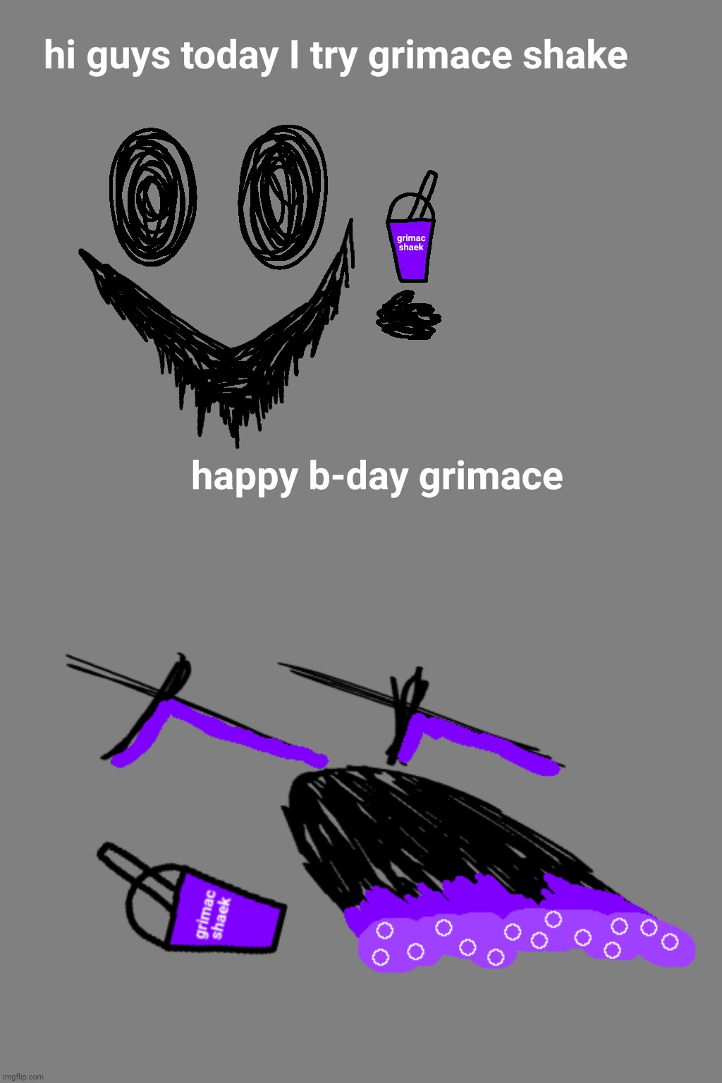 U-94 tries the grimace shake | made w/ Imgflip meme maker