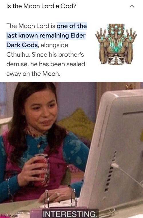 image tagged in icarly interesting,terraria,memes | made w/ Imgflip meme maker