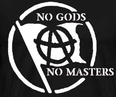 High Quality Atheism Anarchism No gods, no masters JPP Blank Meme Template
