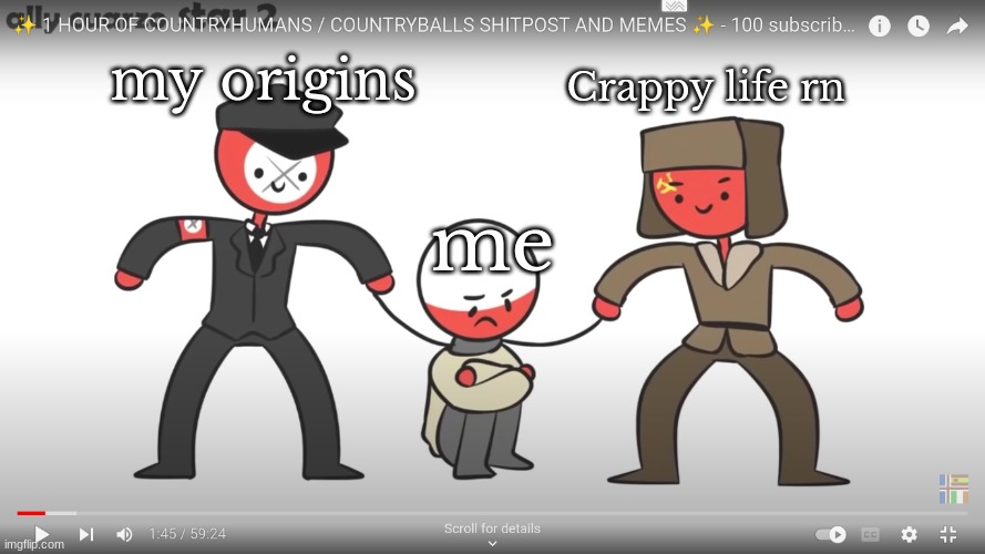 I am in misery. | my origins; Crappy life rn; me | image tagged in countryhumans | made w/ Imgflip meme maker