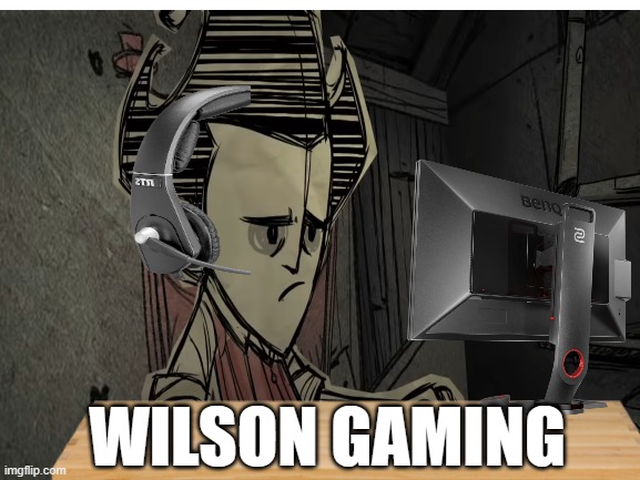 Wilson Gaming | WILSON GAMING | image tagged in wilson,wilson gaming | made w/ Imgflip meme maker