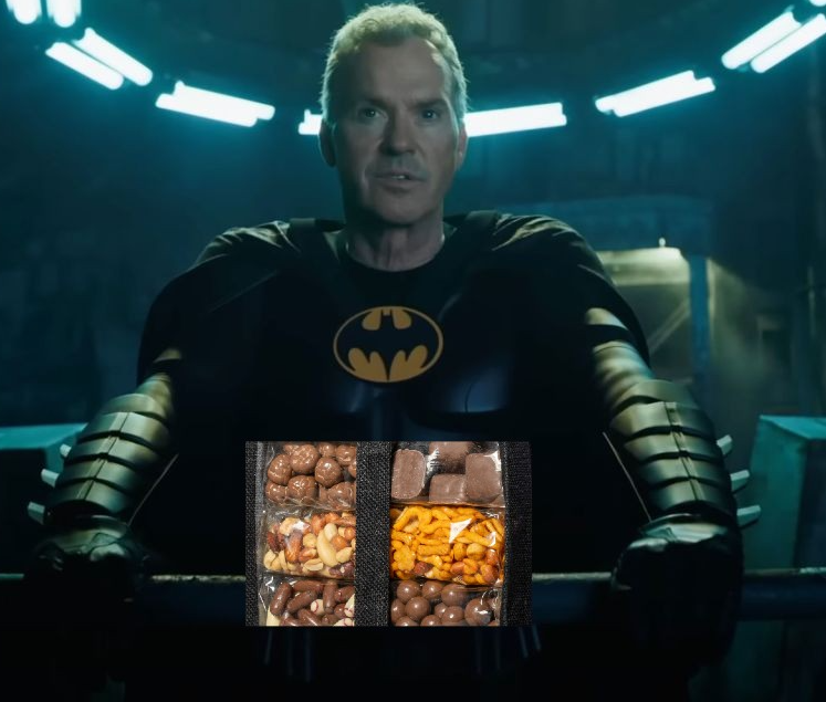 Batman with nuts Blank Meme Template