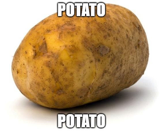 I am a potato | POTATO; POTATO | image tagged in i am a potato | made w/ Imgflip meme maker