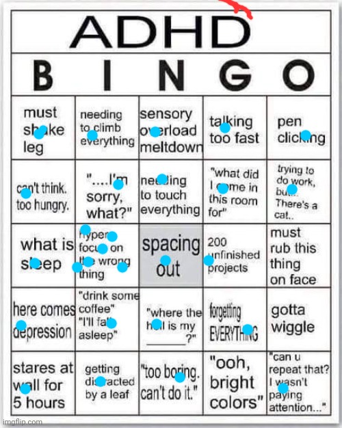 Huh pretty sure i- ooh look a butterfly!!! | image tagged in adhd bingo | made w/ Imgflip meme maker