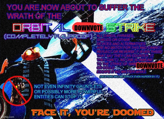 Updated Downvote Strike Blank Meme Template