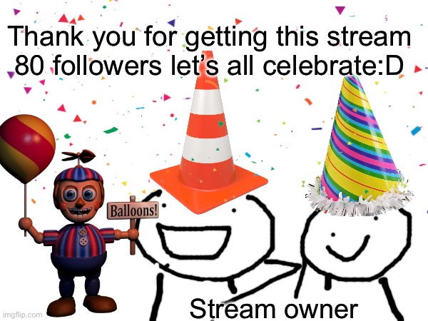 Thank you for putting the rule of “no judging about anti-furry or furries” | Thank you for getting this stream 80 followers let’s all celebrate:D; Stream owner | made w/ Imgflip meme maker