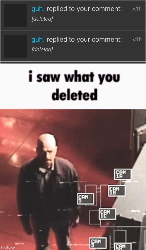 image tagged in i saw what you deleted | made w/ Imgflip meme maker