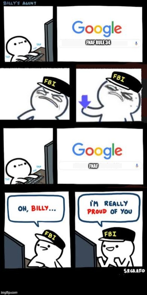 Billy's Agent downvote | FNAF RULE 34; FNAF | image tagged in billy's agent downvote | made w/ Imgflip meme maker