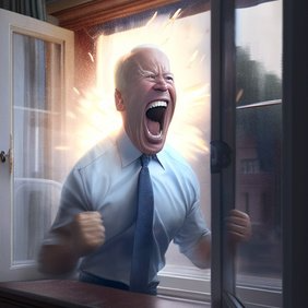 Joe Biden Screaming Through Window Blank Meme Template