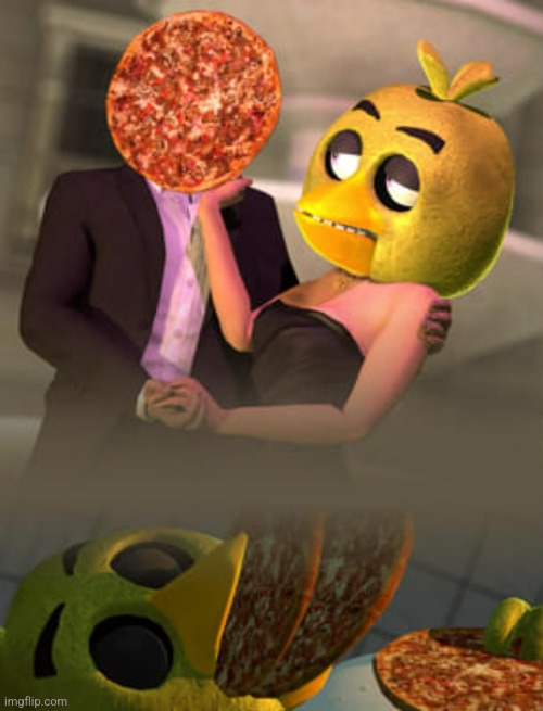 Well Chica Loves Pizza | image tagged in fnaf | made w/ Imgflip meme maker