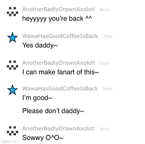 normal conversation with wawa | made w/ Imgflip meme maker