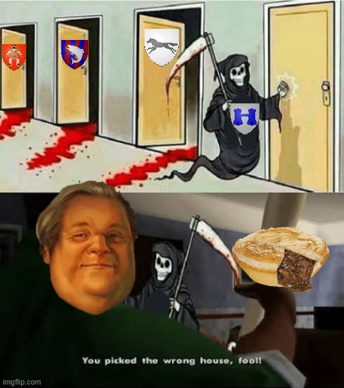 want some pie? | image tagged in you picked the wrong housr fool | made w/ Imgflip meme maker