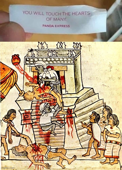 image tagged in aztec sacrifice | made w/ Imgflip meme maker