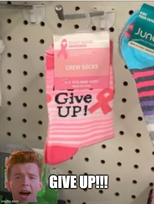 Ouch | GIVE UP!!! | image tagged in you had one job | made w/ Imgflip meme maker