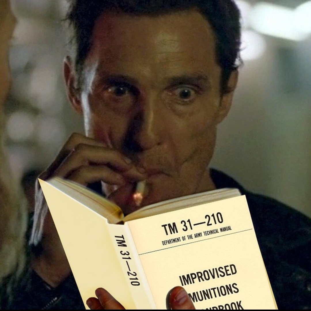 High Quality Improvised munitions book readin Blank Meme Template