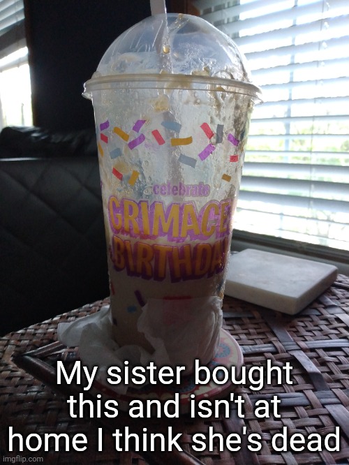 My sister bought this and isn't at home I think she's dead | made w/ Imgflip meme maker