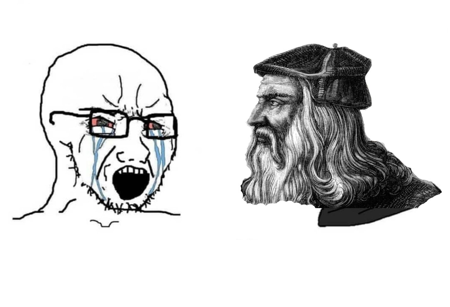 Da Vinci Chad Meme Blank Meme Template