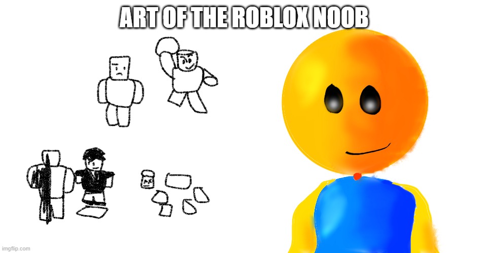 Roblox noob and geust (NOT MY ART) credits to whoever made this c