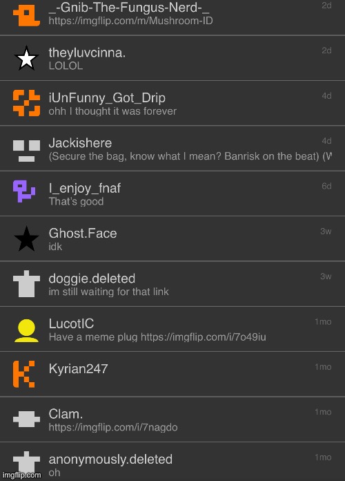 Memechat reveal ig (I don’t talk a lot lol) | made w/ Imgflip meme maker