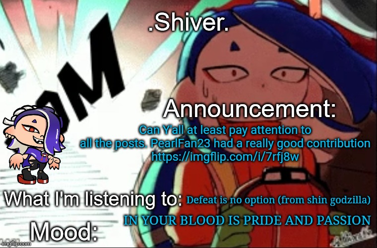 Shiver. announcement template (thanks blook) - Imgflip