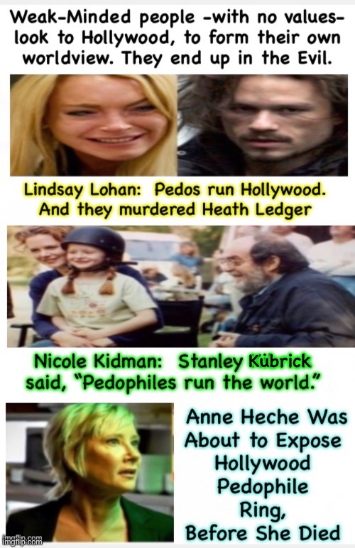 Hollywood is a Religion, to some | Kubrick | image tagged in memes,who runs the world,fjb voters kissmyass,its satans world,rich powerful elite pedophiles | made w/ Imgflip meme maker