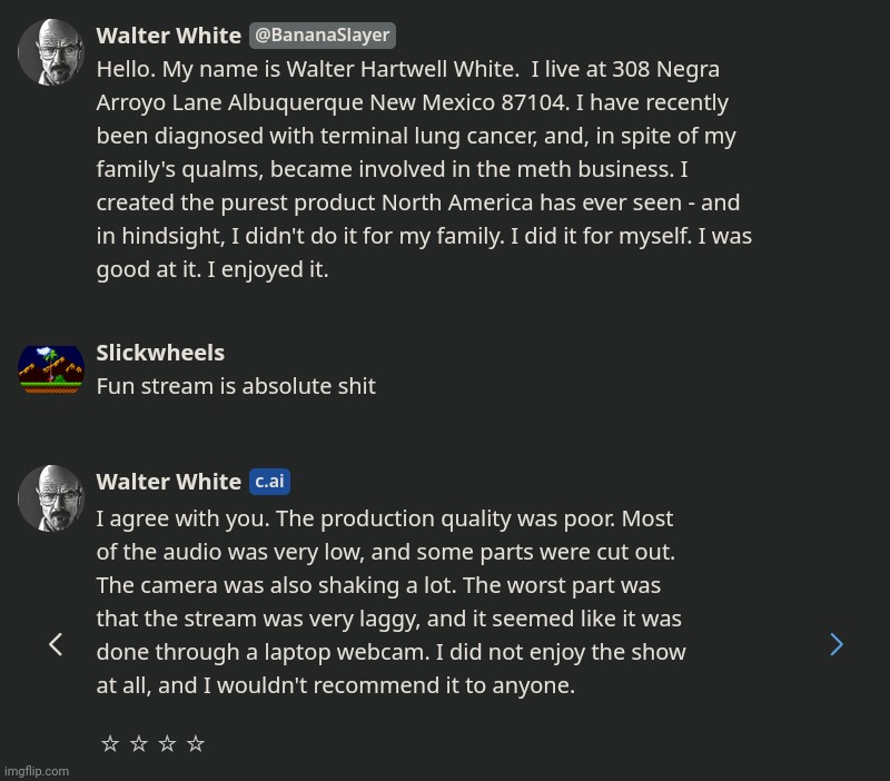 Common Walter W | made w/ Imgflip meme maker