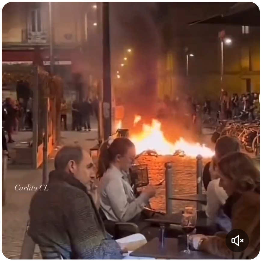 France on fire Blank Meme Template