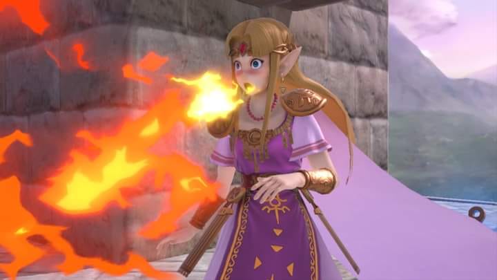 High Quality zelda breathing fire Blank Meme Template