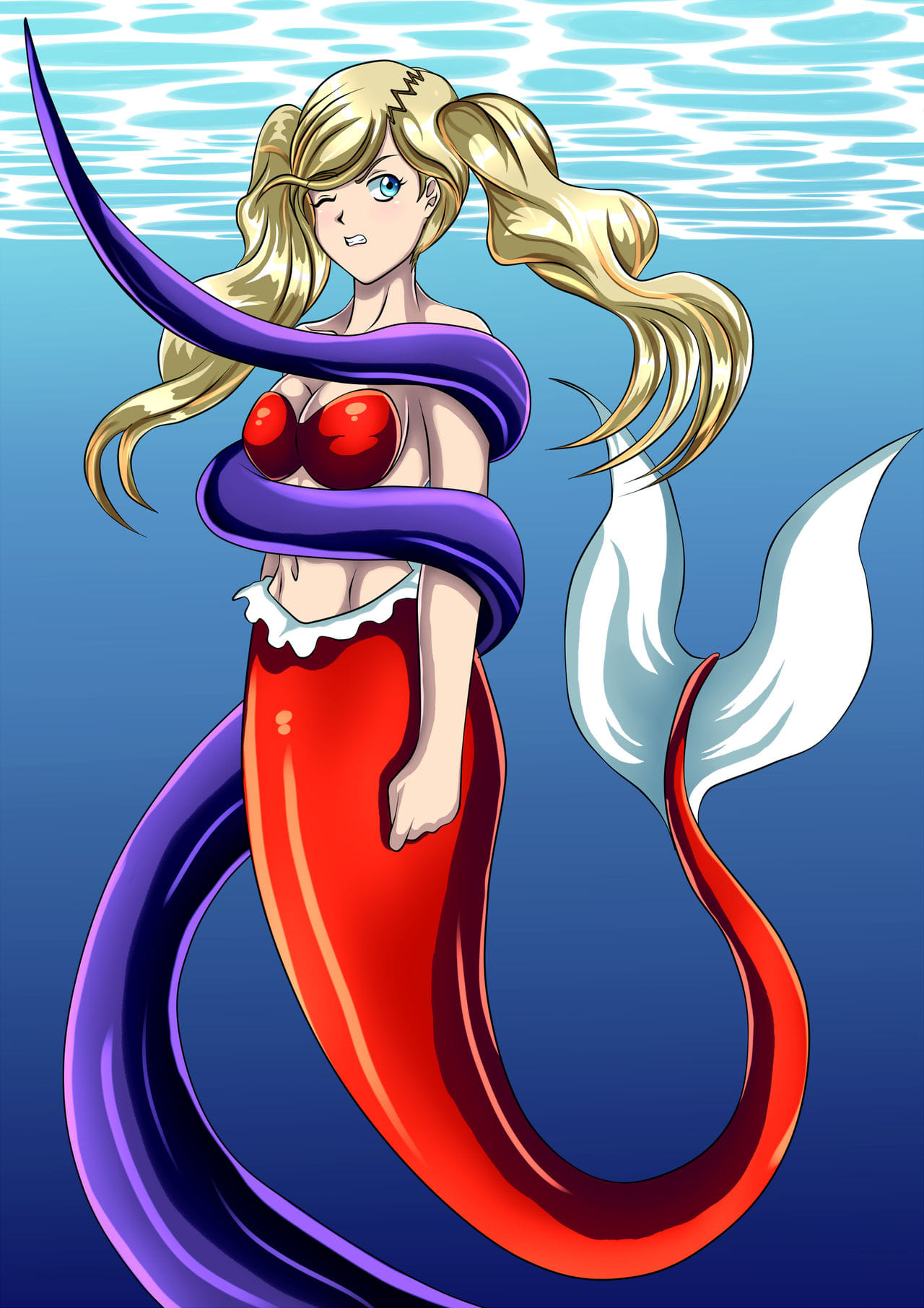 ann takamaki mermaid tangled Blank Meme Template