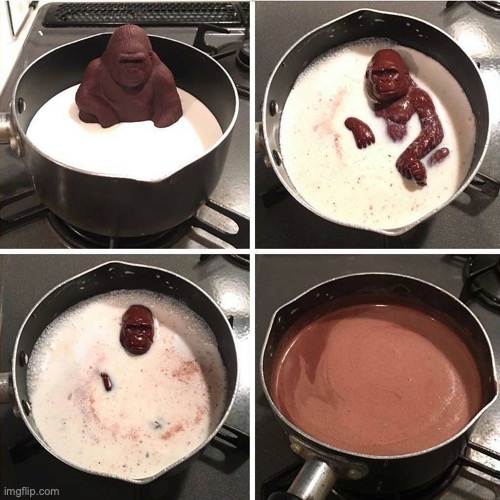Right | image tagged in chocolate gorilla | made w/ Imgflip meme maker
