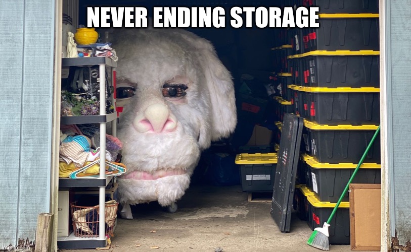 Never ending storage | NEVER ENDING STORAGE | image tagged in falcon,funny,fun,beautiful,cool stuff | made w/ Imgflip meme maker