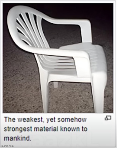 fr tho | image tagged in plastic,chair | made w/ Imgflip meme maker