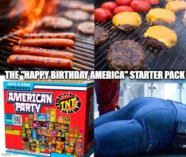 America | THE "HAPPY BIRTHDAY AMERICA" STARTER PACK | image tagged in captain america | made w/ Imgflip meme maker
