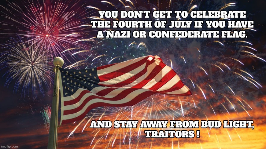 image tagged in fourth of july,july 4th,clown car republicans,republican traitors,confederate enemies,nazis | made w/ Imgflip meme maker