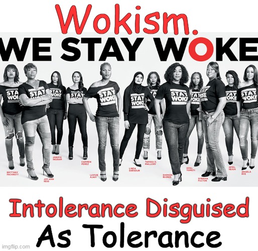 The Truth | Wokism. Intolerance Disguised; As Tolerance | image tagged in politics,wokism,woke,left,tolerance,intolerance | made w/ Imgflip meme maker
