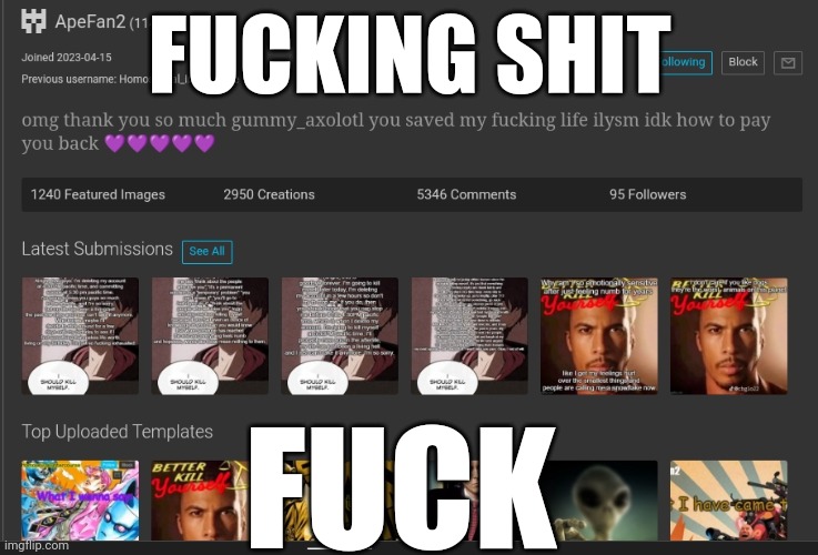 FUCKING SHIT; FUCK | made w/ Imgflip meme maker