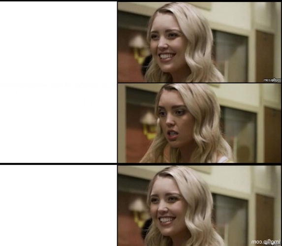 High Quality Mirrored approving/disapproving bimbo Blank Meme Template