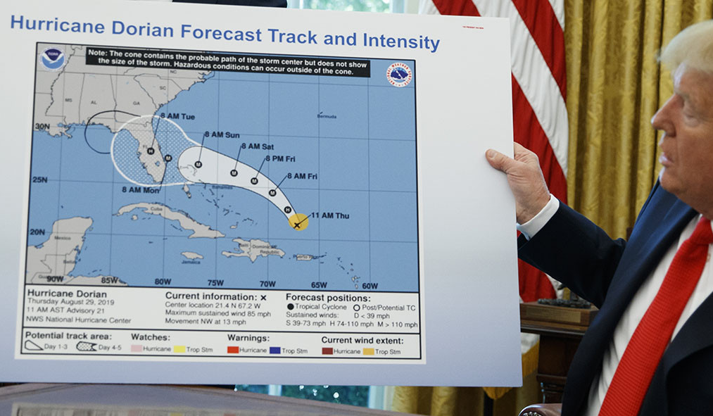 High Quality Trump Hurricane Map Addition Blank Meme Template