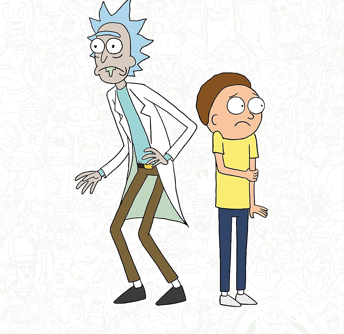 High Quality Rick Sanchez and Morty Smith Blank Meme Template