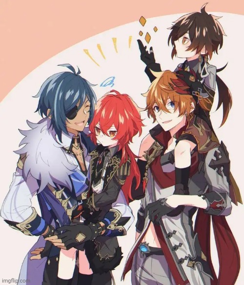 AHHRGH SO CUTE- | image tagged in smoll diluc and zhongli | made w/ Imgflip meme maker