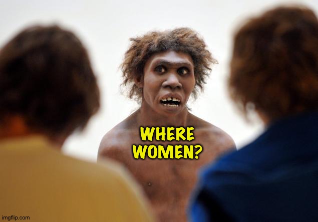 Neanderthal Dafuq | WHERE
WOMEN? | image tagged in neanderthal dafuq | made w/ Imgflip meme maker
