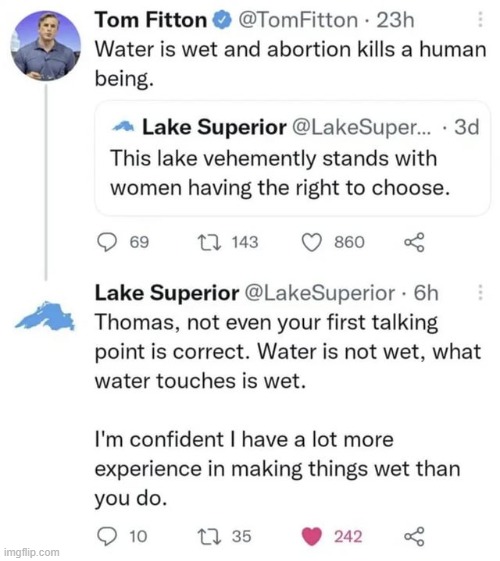 They call her lake SUPERIOR for a reason | made w/ Imgflip meme maker