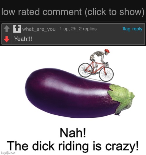 Ladies and Gentlemen, There is now a 5u3tco dickrider. | image tagged in low rated comment dark mode version,nah the dick riding is crazy,imgflip,memes,low rated comment | made w/ Imgflip meme maker