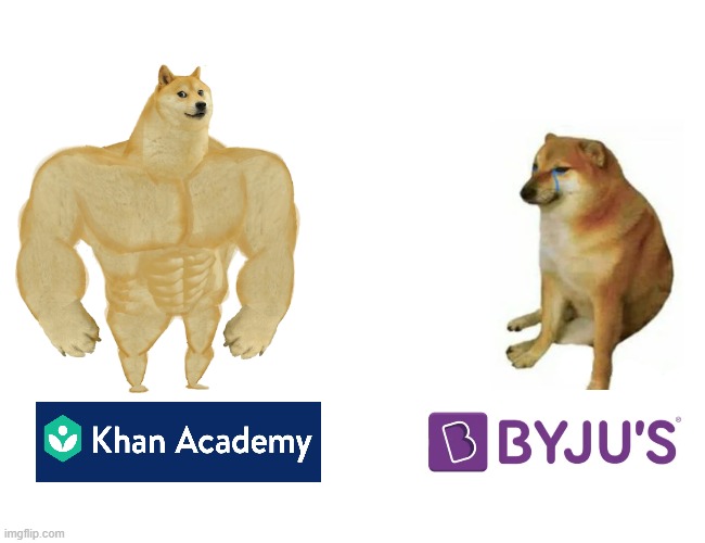 Buff Doge vs. Cheems Meme | image tagged in memes,buff doge vs cheems,education,youtube,funny meme | made w/ Imgflip meme maker