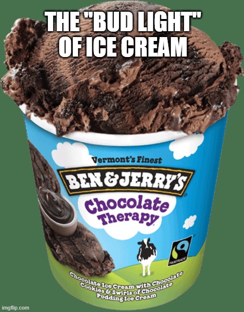 the Bud Light of ice cream | THE "BUD LIGHT" OF ICE CREAM | image tagged in ben and jerrys | made w/ Imgflip meme maker