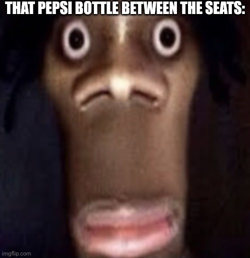 Quandale dingle | THAT PEPSI BOTTLE BETWEEN THE SEATS: | image tagged in quandale dingle | made w/ Imgflip meme maker
